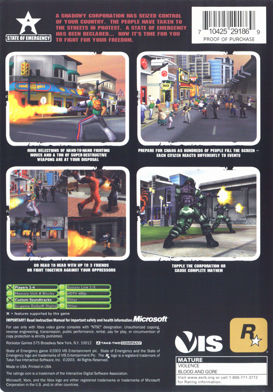 State of Emergency - Xbox