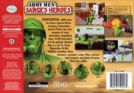 Army Men: Sarge's Heroes - Nintendo 64