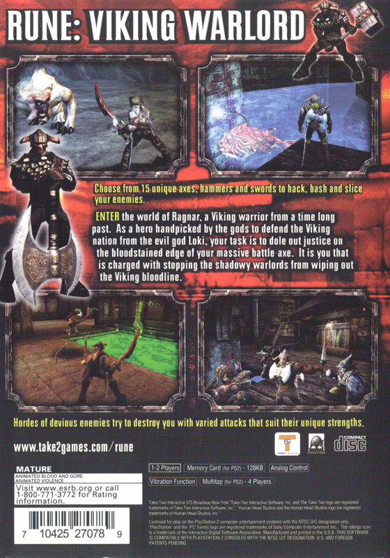 Rune: Viking Warlord - PlayStation 2