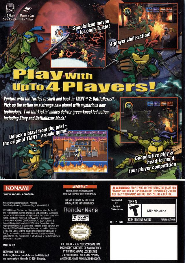 Teenage Mutant Ninja Turtles 2: Battle Nexus - GameCube