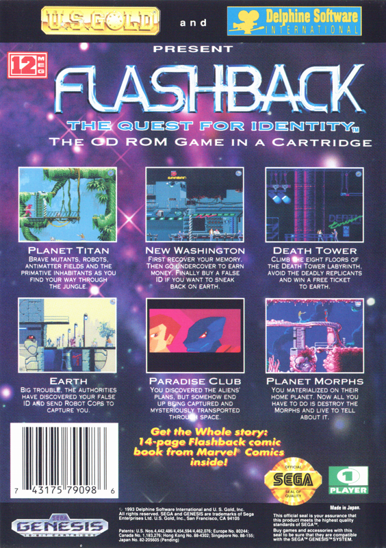 Flashback: The Quest for Identity - SEGA Genesis
