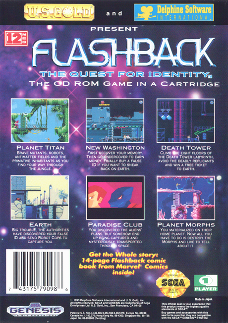 Flashback: The Quest for Identity - SEGA Genesis