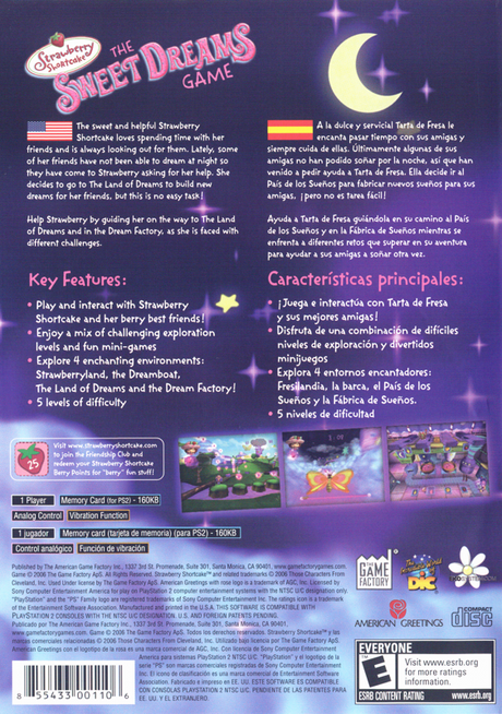 Strawberry Shortcake: The Sweet Dreams Game - PlayStation 2