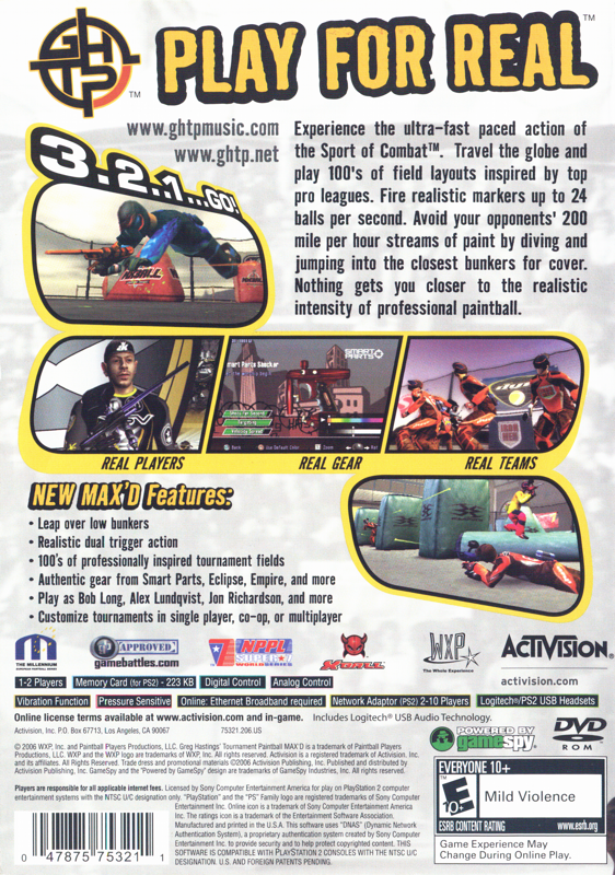 Greg Hastings' Tournament Paintball Max'd - PlayStation 2