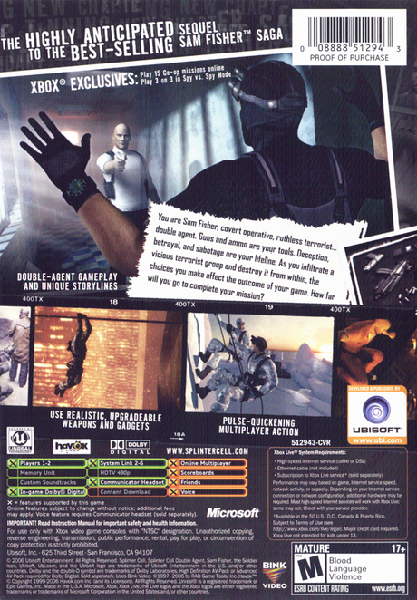 Tom Clancy's Splinter Cell: Double Agent - Xbox