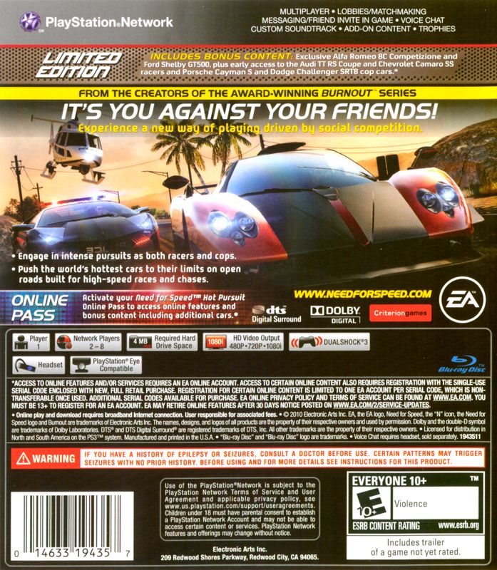 Need for Speed: Hot Pursuit - Limited Edition - PlayStation 3