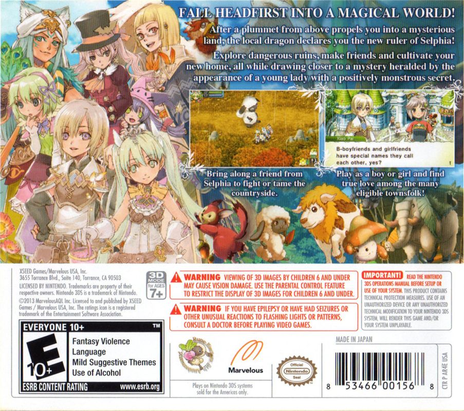 Rune Factory 4 - Nintendo 3DS