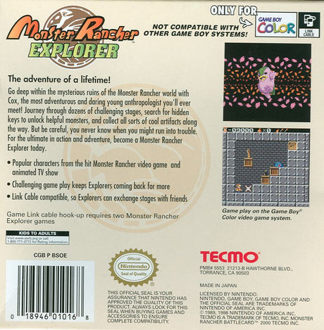 Monster Rancher Explorer - Game Boy Color