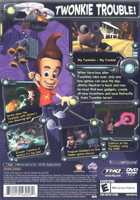 The Adventures of Jimmy Neutron: Boy Genius - Attack of the Twonkies - PlayStation 2