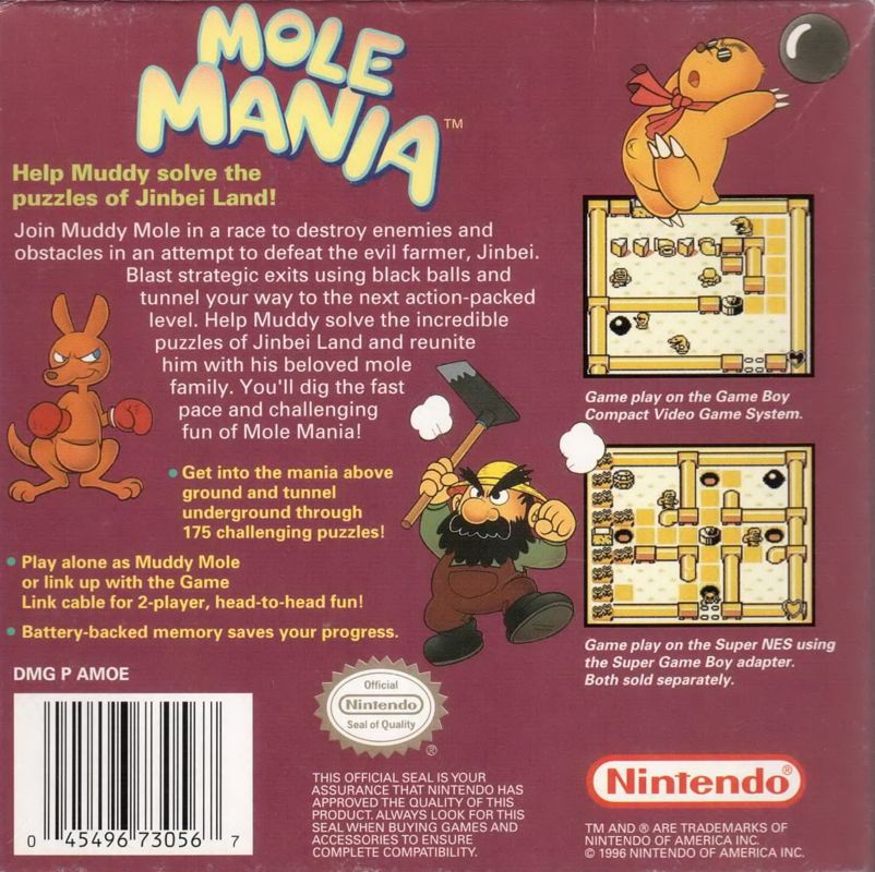 Mole Mania - Game Boy