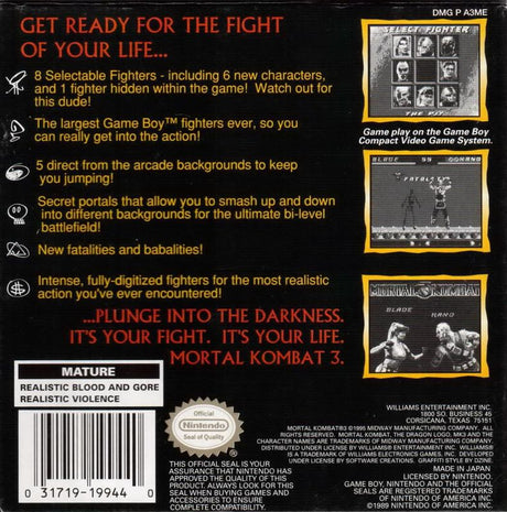 Mortal Kombat 3 - Game Boy