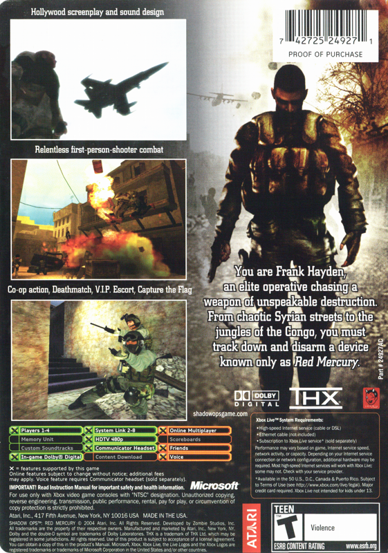 Shadow Ops: Red Mercury - Xbox
