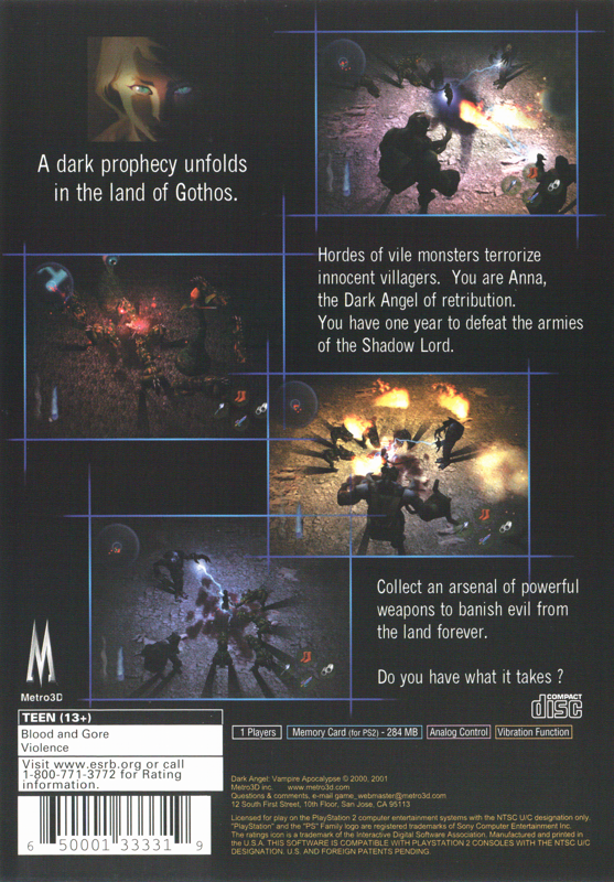 Dark Angel: Vampire Apocalypse - PlayStation 2