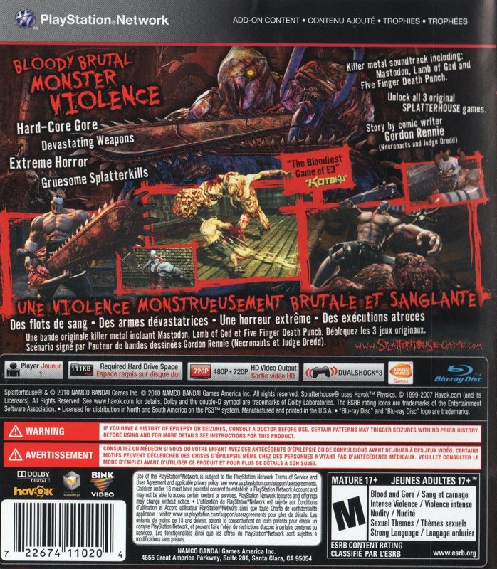 Splatterhouse  - PlayStation 3