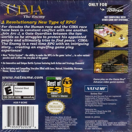 CIMA: The Enemy - Game Boy Advance