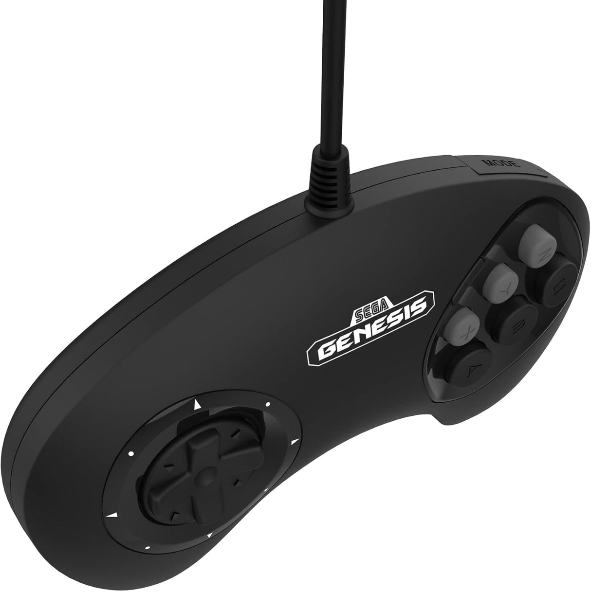 BIG6 Wired Controller for SEGA Genesis (Officially Licensed) - Black