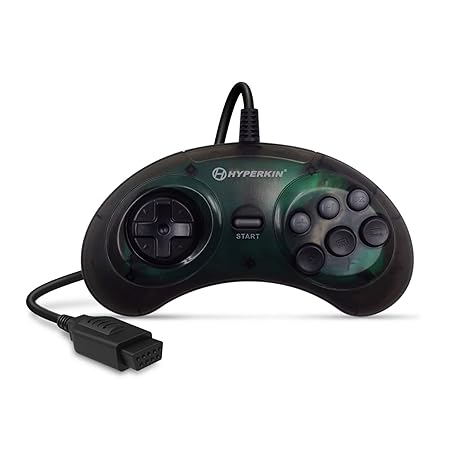 GN6 Premium Wired Controller for SEGA Genesis - Space Black