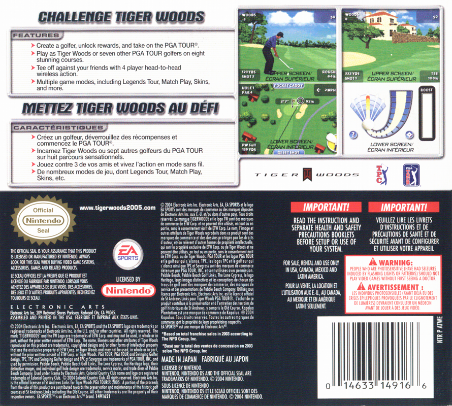 Tiger Woods PGA Tour - Nintendo DS