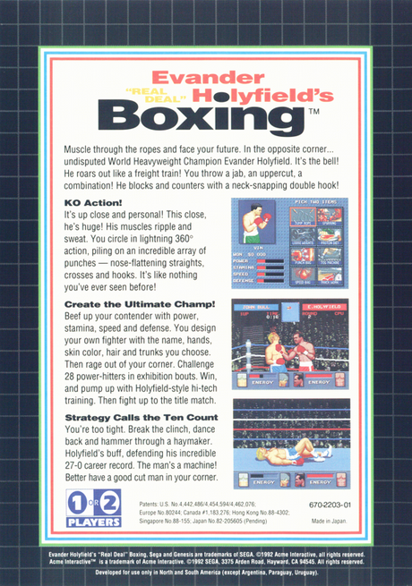 Evander Holyfield's "Real Deal" Boxing - SEGA Genesis