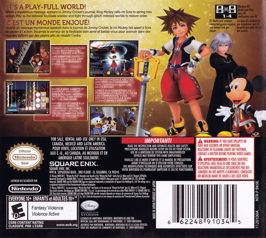 Kingdom Hearts: Re:coded - Nintendo DS