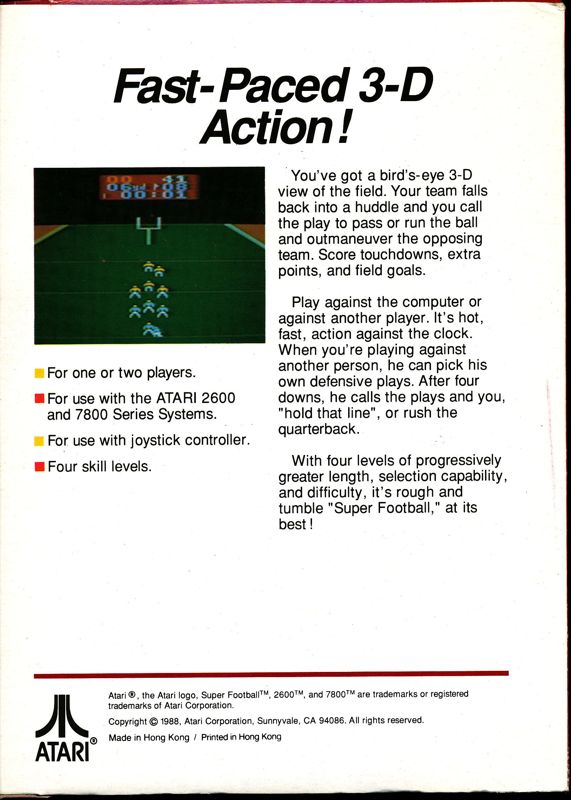 Super Football - Atari 2600
