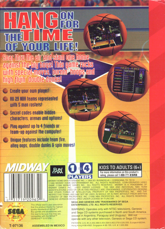 NBA Hangtime - SEGA Genesis