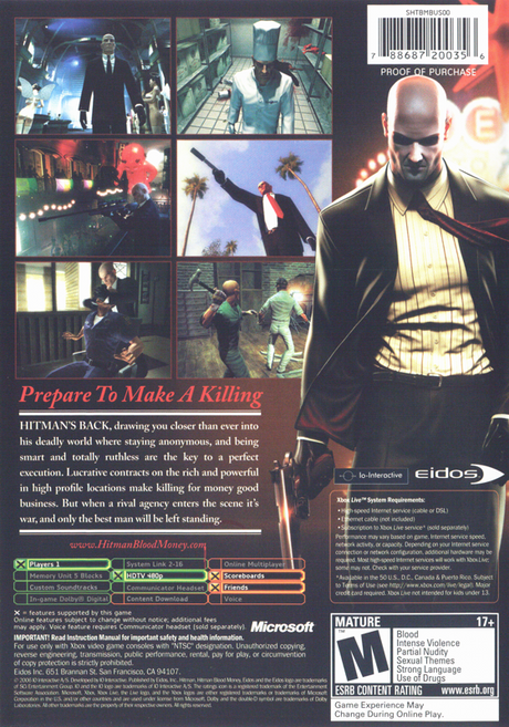 Hitman: Blood Money - Xbox