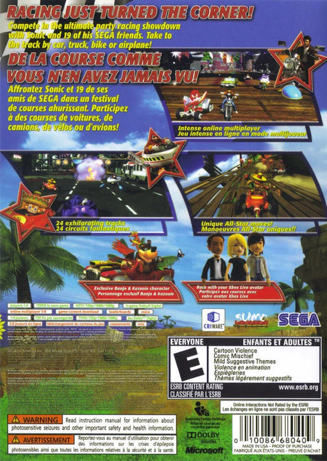 Sonic & SEGA All-Stars Racing - Xbox 360