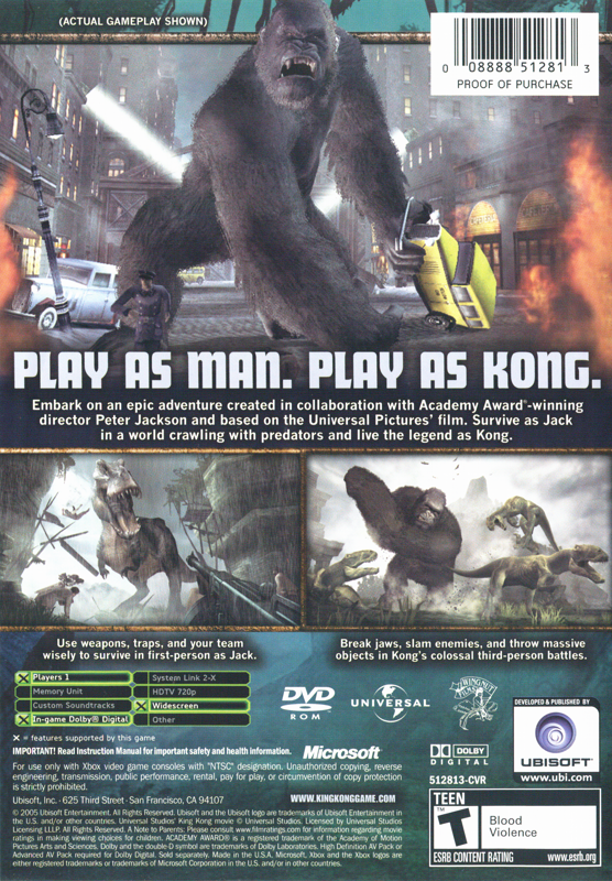 Peter Jackson's King Kong: The Official Game of the Movie - Xbox