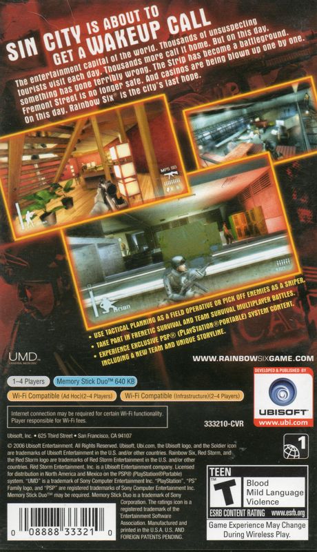 Tom Clancy's Rainbow Six: Vegas - PSP
