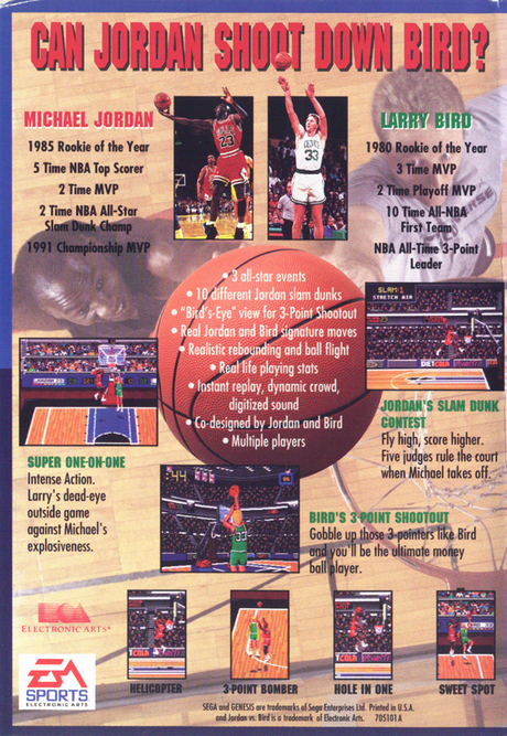 Jordan vs Bird: One on One - SEGA Genesis