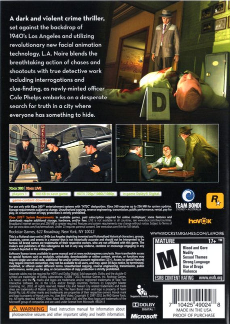 L.A. Noire - Xbox 360