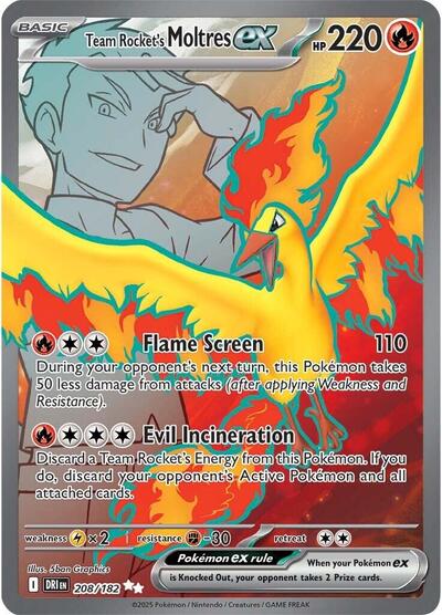Team Rocket's Moltres ex - 208/182 (208/182) [SV10: Destined Rivals]