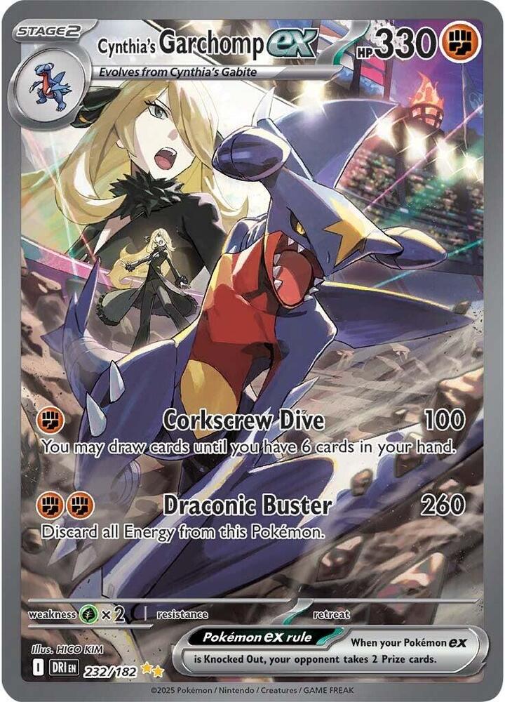 Cynthia's Garchomp ex - 232/182 (232/182) [SV10: Destined Rivals]