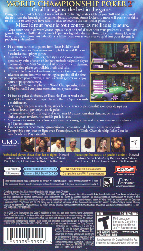 World Championship Poker 2 featuring Howard Lederer - PSP
