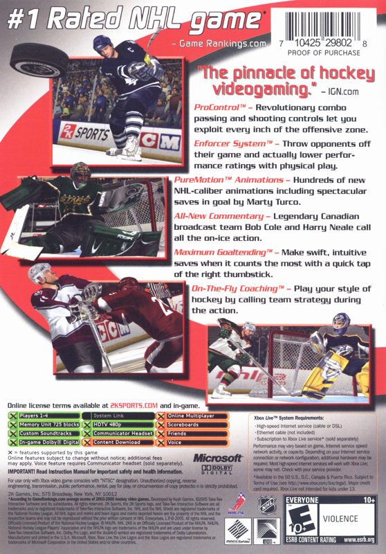 NHL 2K6 - Xbox