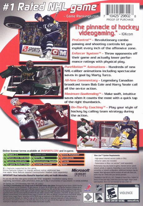 NHL 2K6 - Xbox