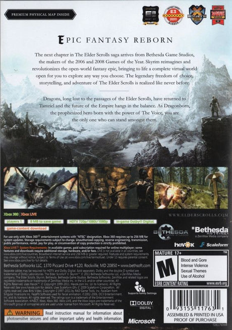 The Elder Scrolls V: Skyrim - Xbox 360