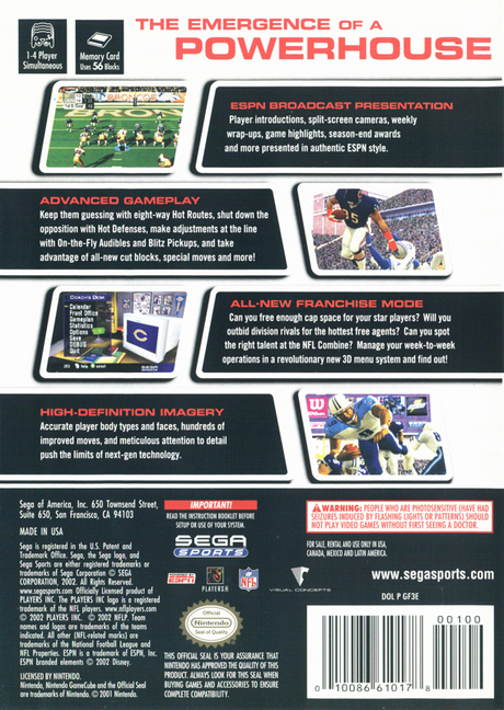 NFL 2K3 - GameCube