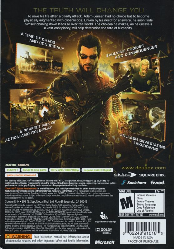 Deus Ex: Human Revolution - Xbox 360