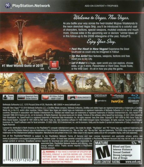 Fallout: New Vegas - PlayStation 3