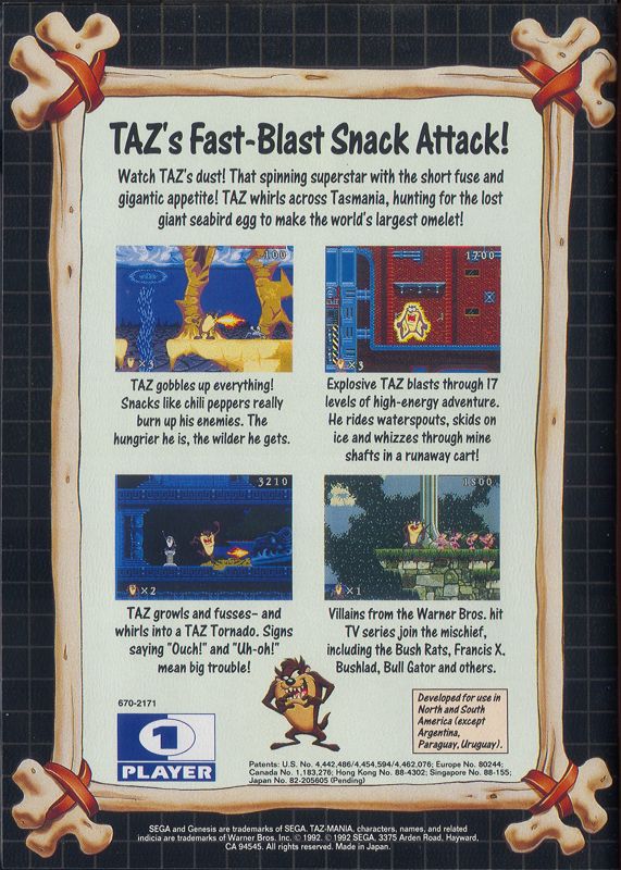 Taz-Mania - SEGA Genesis