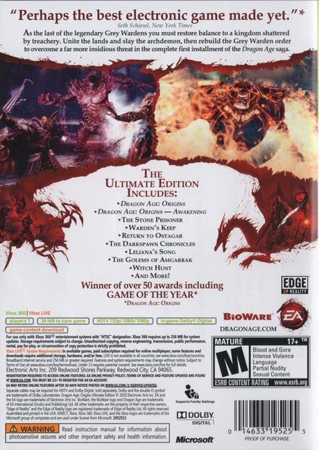 Dragon Age: Origins - Ultimate Edition - Xbox 360