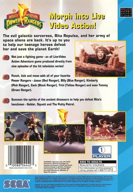 Mighty Morphin Power Rangers - SEGA CD