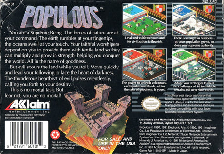 Populous - Super Nintendo