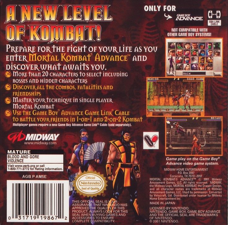 Mortal Kombat Advance - Game Boy Advance