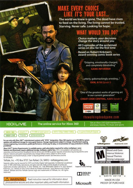 The Walking Dead: A Telltale Games Series - Xbox 360