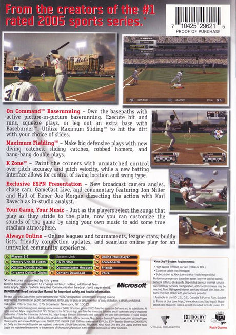 Major League Baseball 2K5 - Xbox