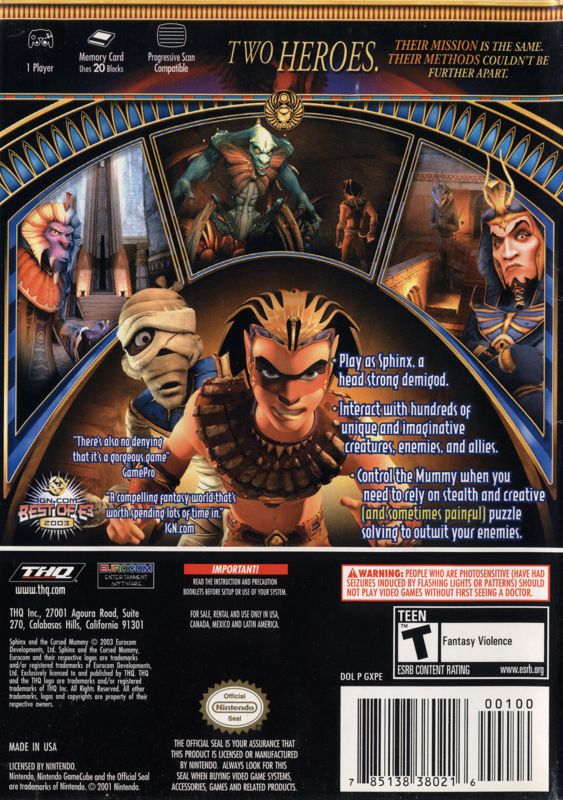 Sphinx and the Cursed Mummy - GameCube