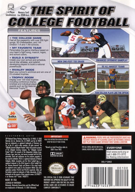 NCAA Football 2003 - GameCube